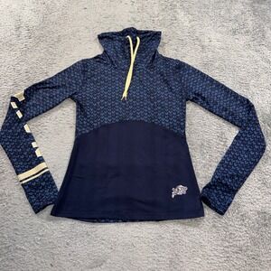 Colosseum Navy Midshipmen Womens S Pullover Funnel Neck Activewear Top USNA Blue
